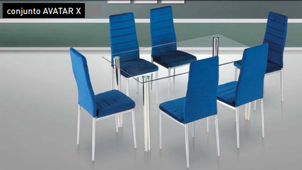 Conjunto de mesa y 6 sillas AVATAR