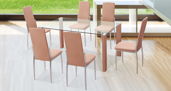Conjunto de mesa HANA Y 6 sillas SAKURA